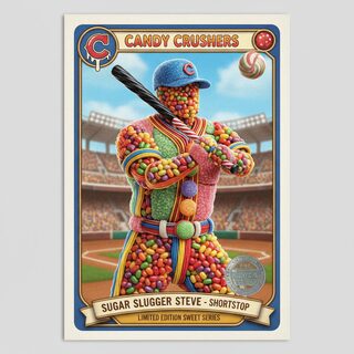 made of candy &mdash; baseball card