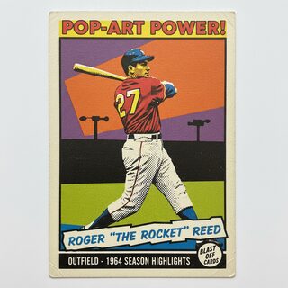 pop art silkscreen &mdash; baseball card