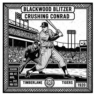 woodcut block print &mdash; baseball card