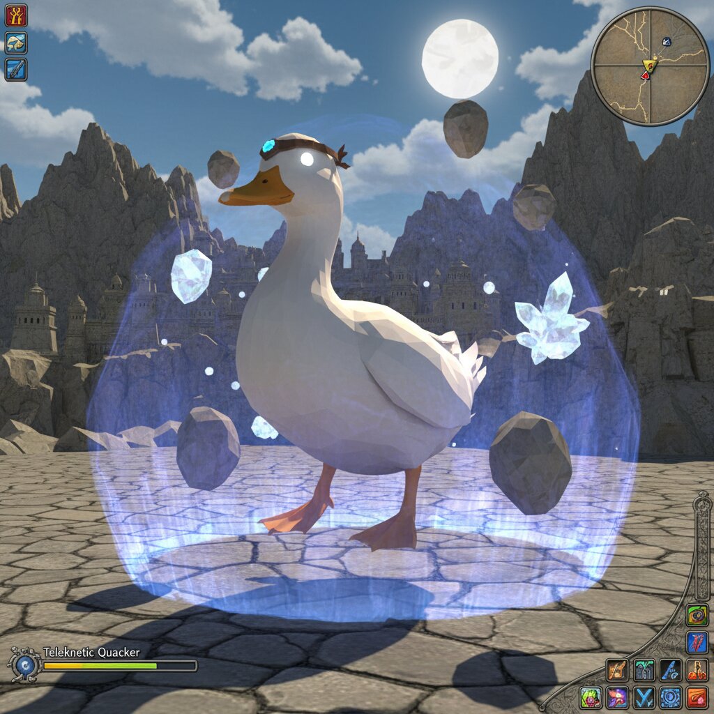 FFXI &mdash; A Duck, Reportedly Telekinetic &mdash; generated image