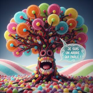 made of candy &mdash; A Tree Speaking Untranslated French