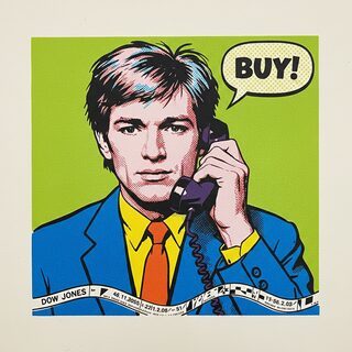 pop art silkscreen &mdash; A WallStreet Stock Trader