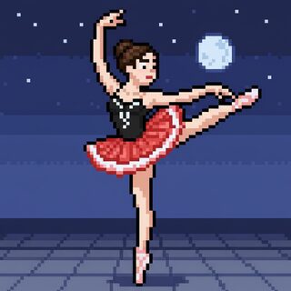 8-bit pixel art &mdash; Ballerina