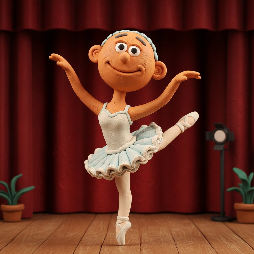 claymation &mdash; Ballerina &mdash; generated image