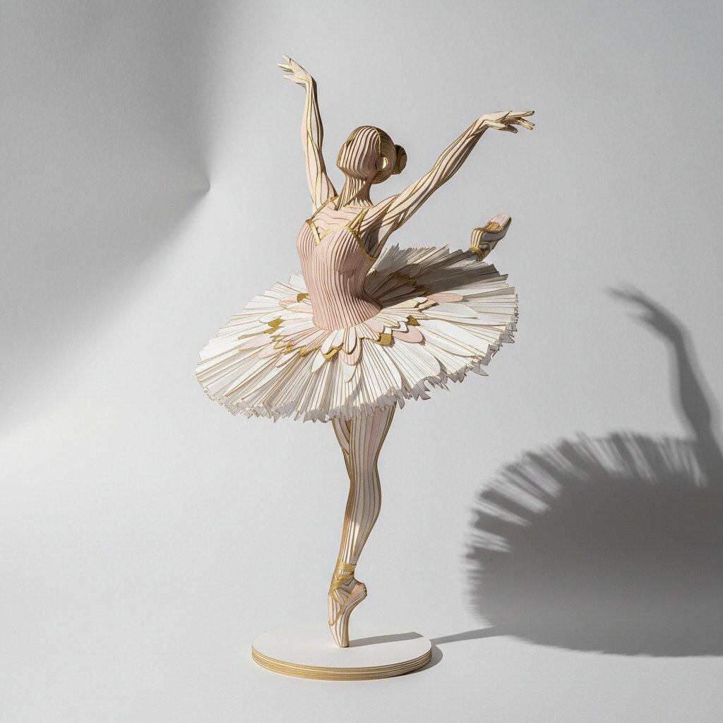 paper-craft &mdash; Ballerina &mdash; generated image