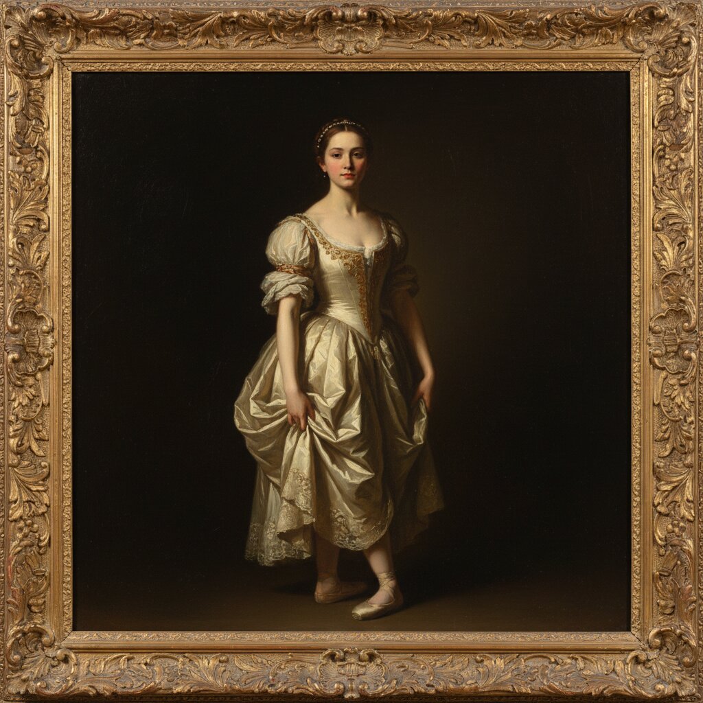 Renaissance oil painting &mdash; Ballerina &mdash; generated image
