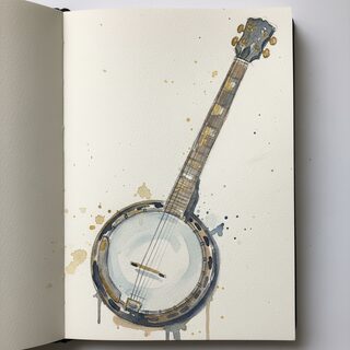 watercolor sketchbook &mdash; banjo