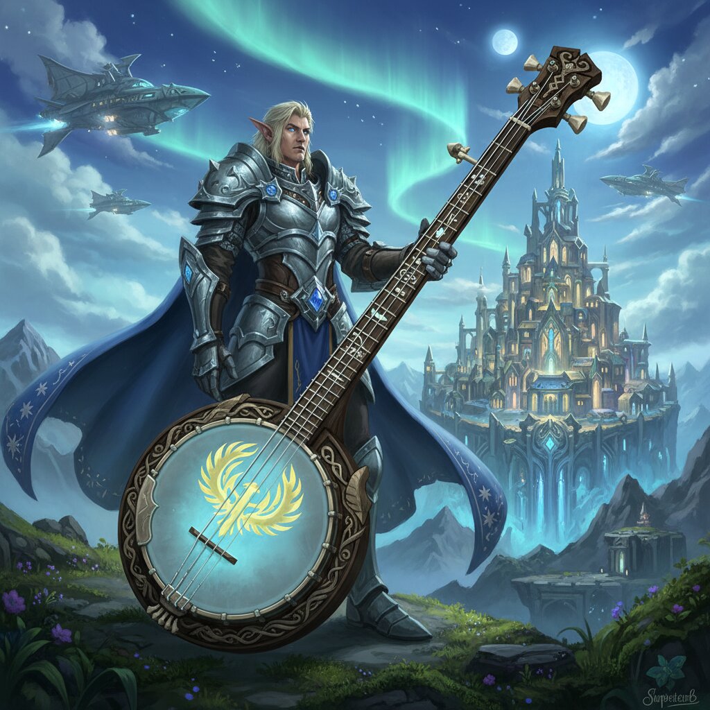 World of Warcraft × FFXI &mdash; banjo &mdash; generated image