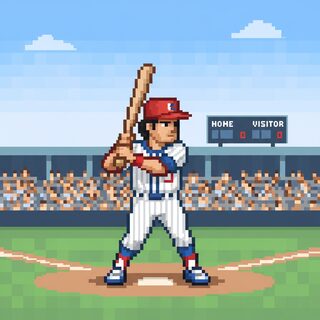 8-bit pixel art &mdash; Baseball Player