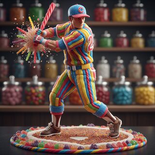 made of candy &mdash; Baseball Player