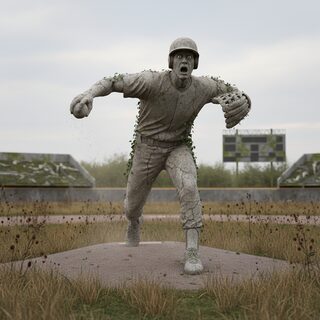 Petrified &mdash; Baseball Player