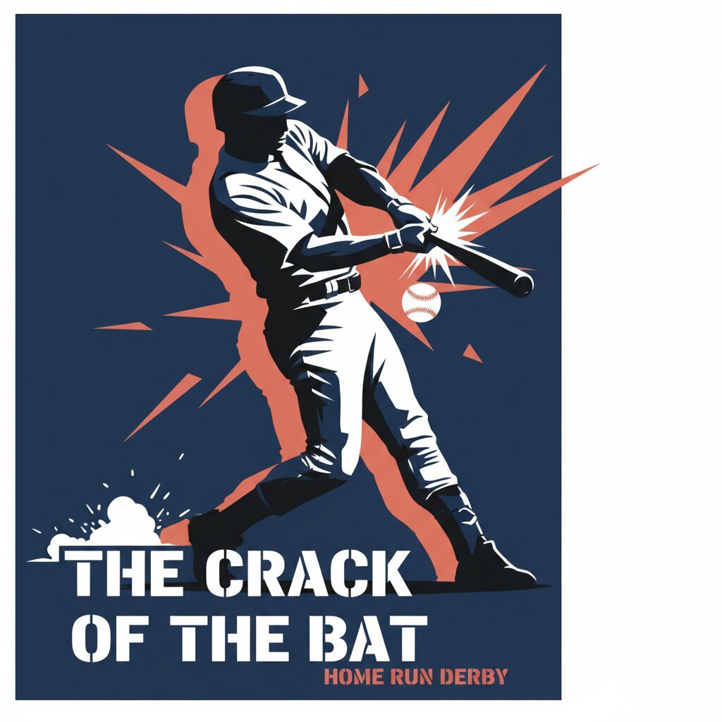 Stencil Graphic Poster &mdash; Baseball Player &mdash; generated image