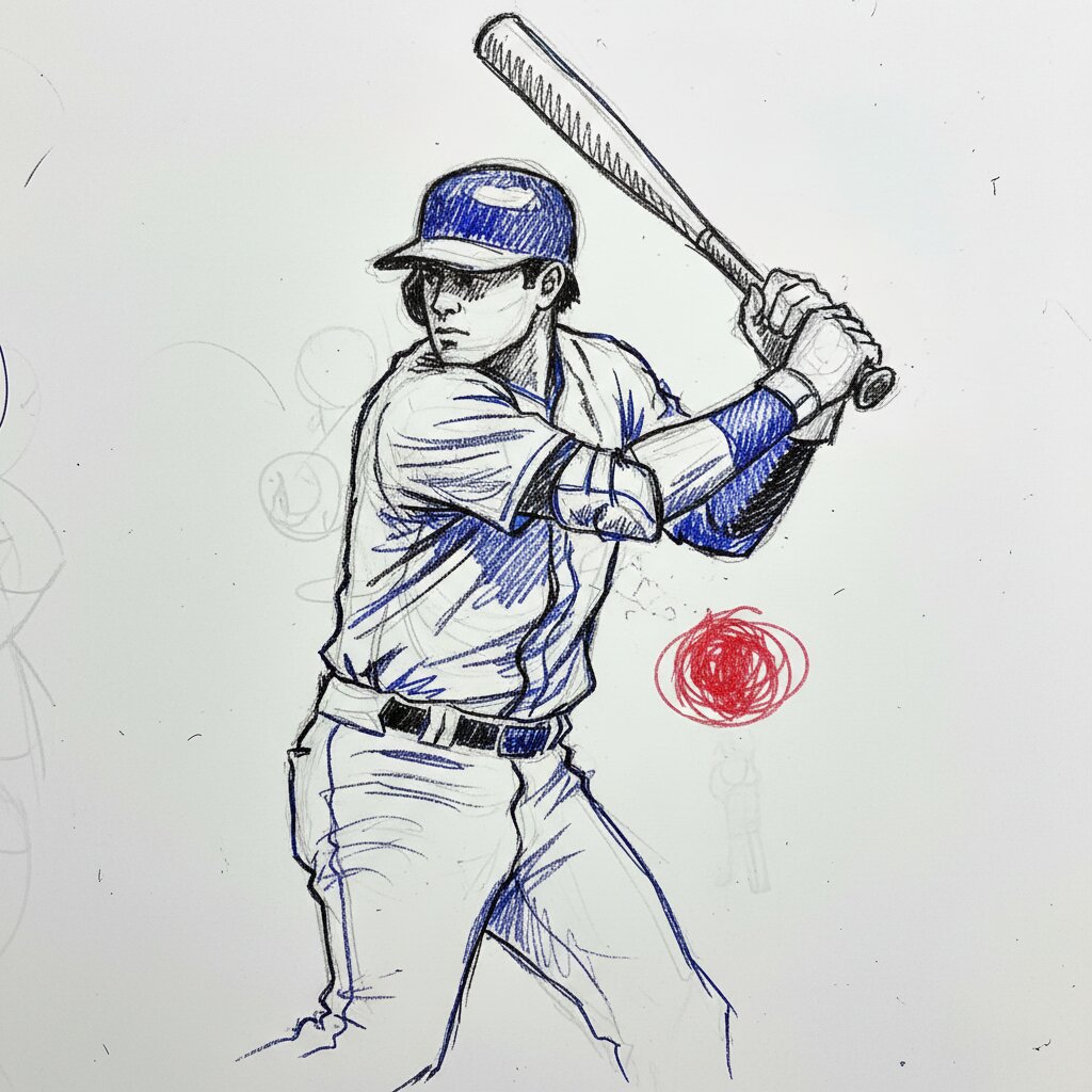 whiteboard &mdash; Baseball Player &mdash; generated image