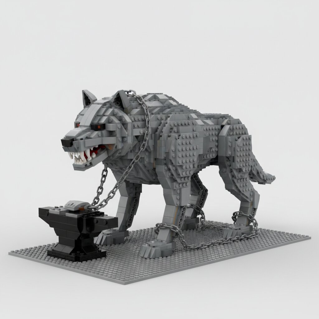 LEGO minifigure &mdash; fenrir &mdash; generated image