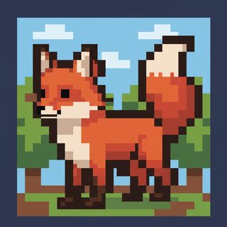 8-bit pixel art &mdash; Fox