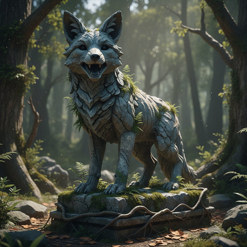 Petrified &mdash; Fox &mdash; generated image