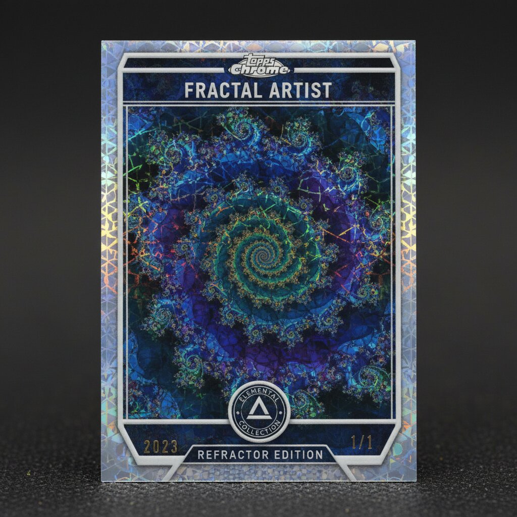 2020s Topps Chrome refractor &mdash; Fractal &mdash; generated image