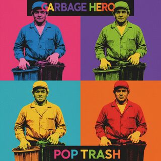 pop art silkscreen &mdash; garbage man