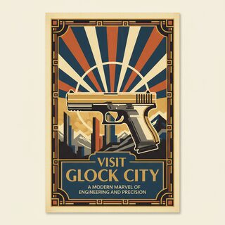 Art Deco travel poster &mdash; glock 9