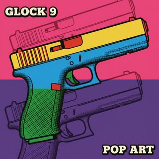 pop art silkscreen &mdash; glock 9