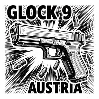 woodcut block print &mdash; glock 9