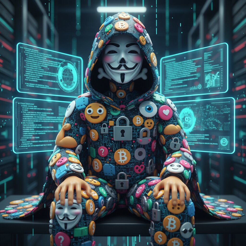 emoji &mdash; hacker &mdash; generated image