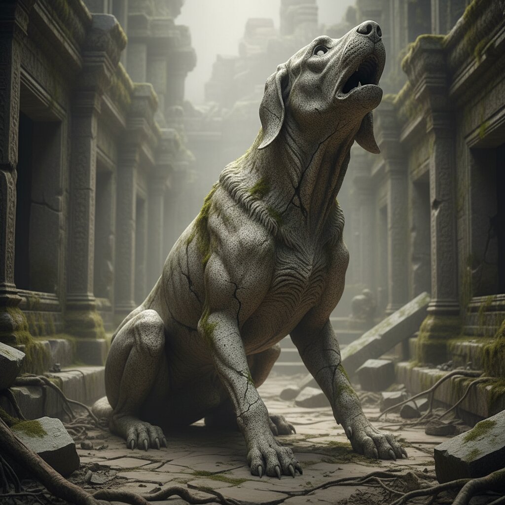 Petrified &mdash; Hound &mdash; generated image