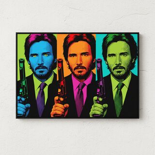 pop art silkscreen &mdash; John Wick