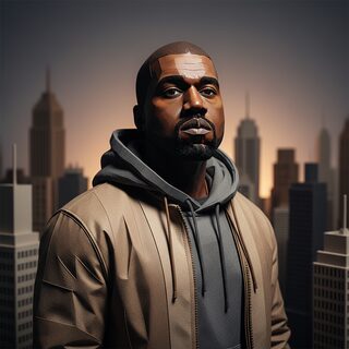 paper-craft &mdash; Kanye West