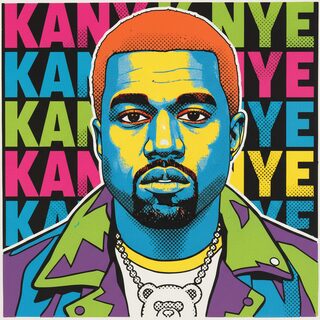 pop art silkscreen &mdash; Kanye West