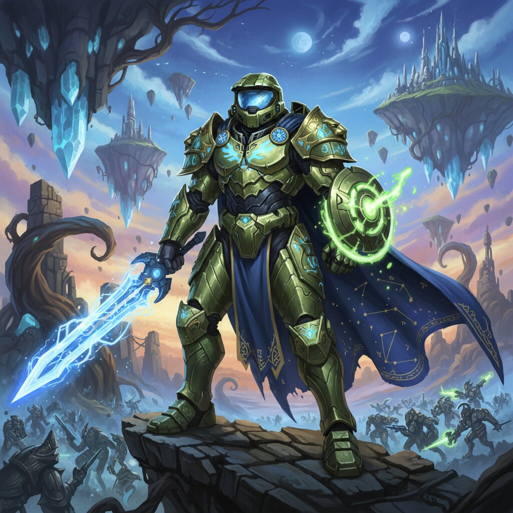 World of Warcraft × FFXI &mdash; Master Chief (Halo) &mdash; generated image