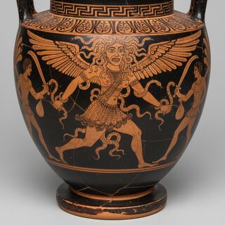 Ancient Greek Red-Figure Pottery &mdash; Medusa