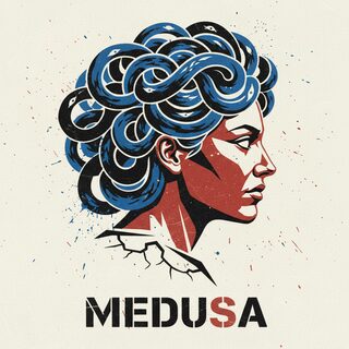Stencil Graphic Poster &mdash; Medusa