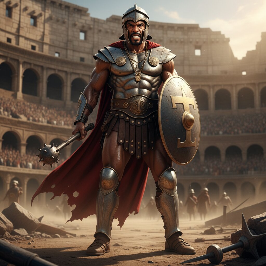 gladiator &mdash; Mr. T &mdash; generated image