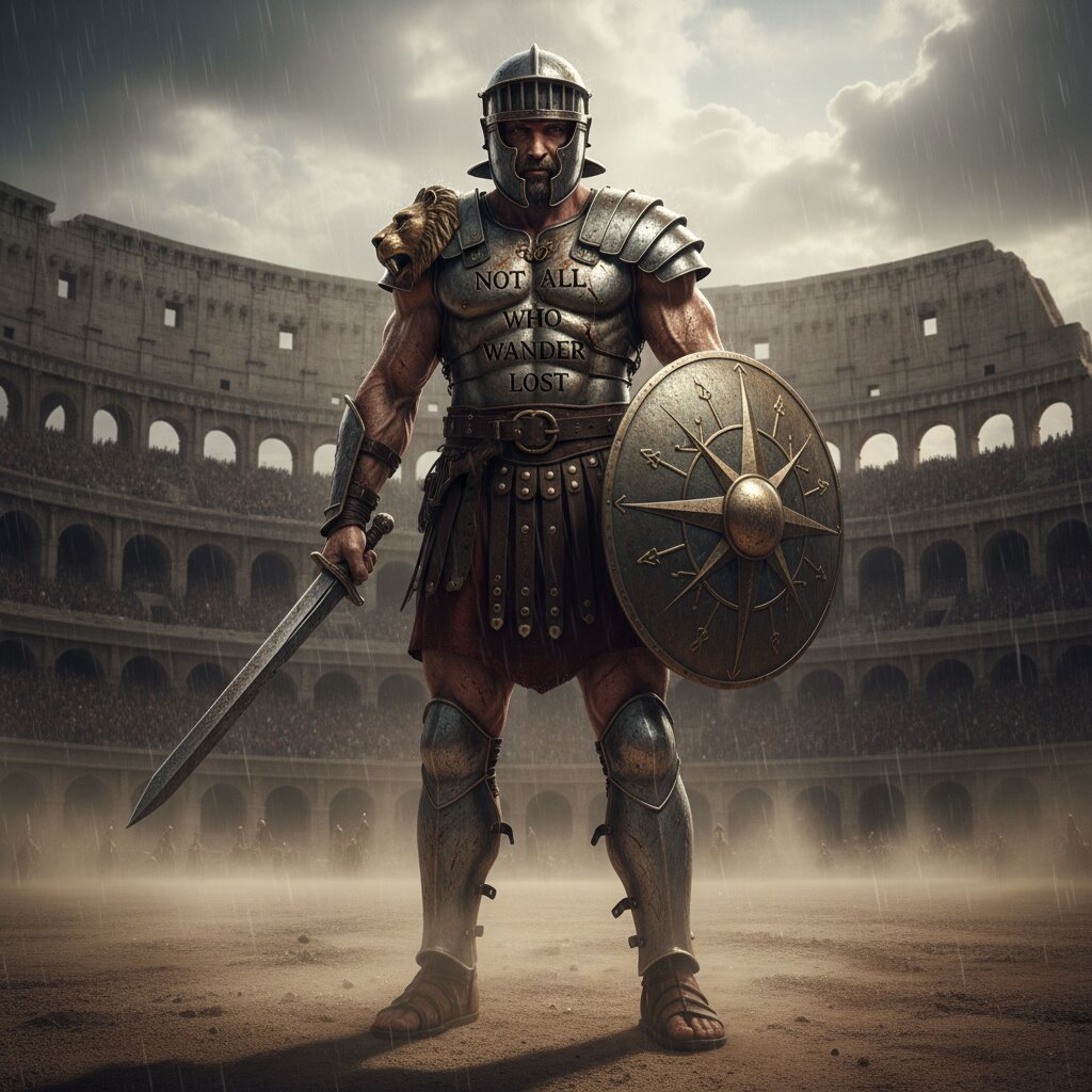 gladiator &mdash; Not All Who Wander Are Lost &mdash; generated image
