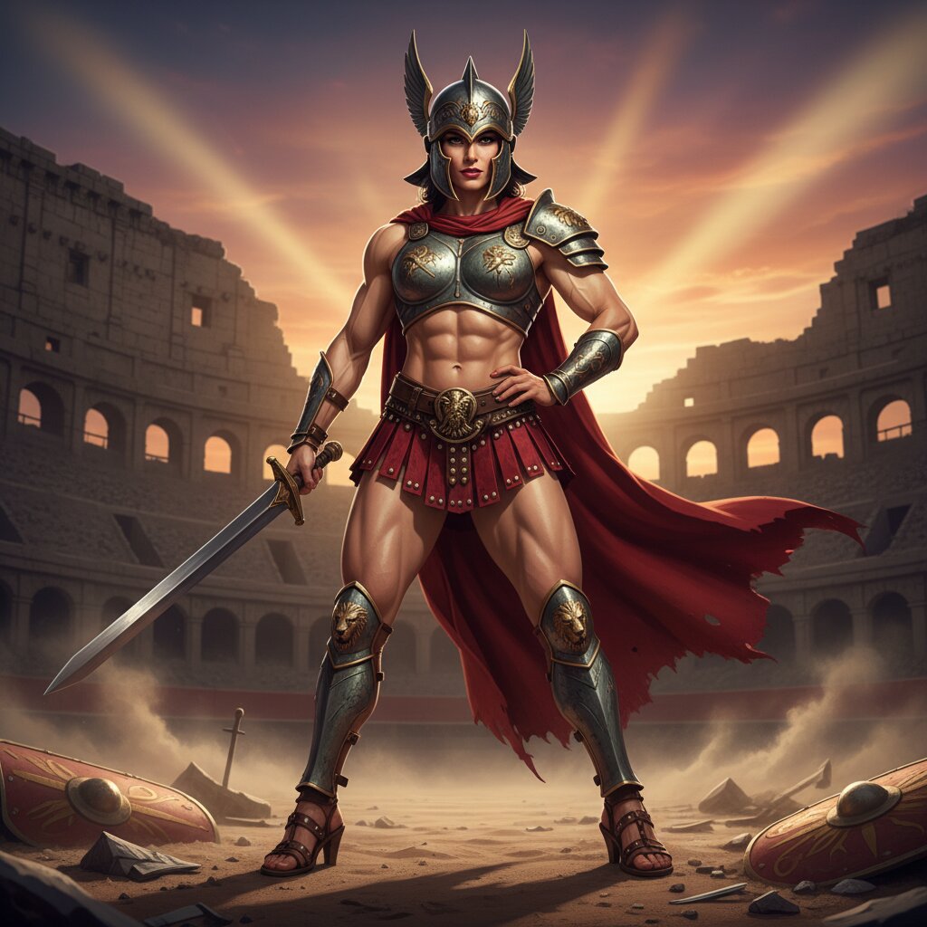 gladiator &mdash; Pinup Girl &mdash; generated image