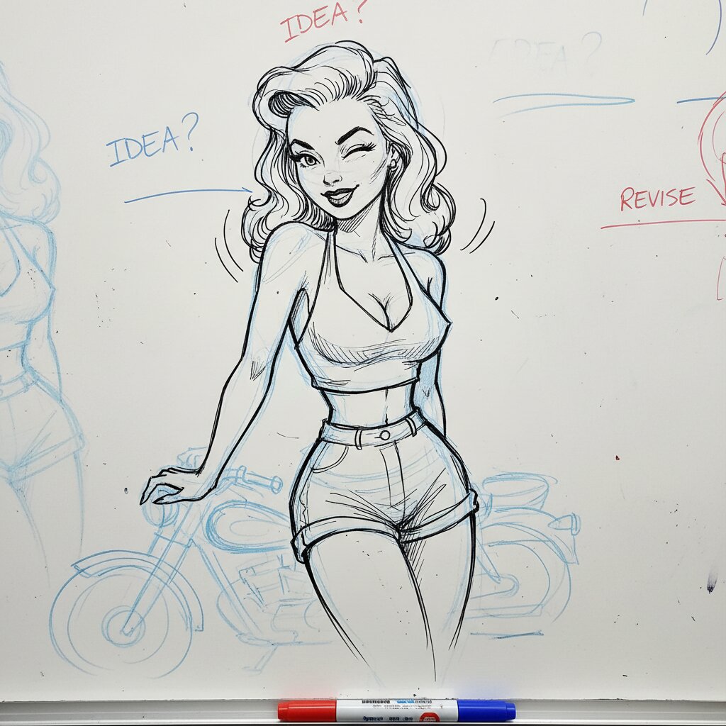 whiteboard &mdash; Pinup Girl &mdash; generated image