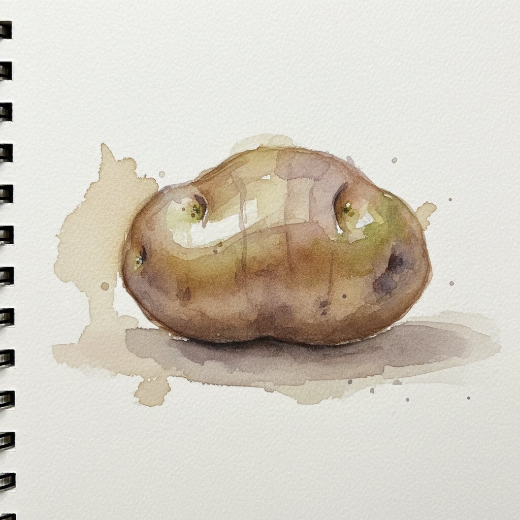 watercolor sketchbook &mdash; Potato &mdash; generated image