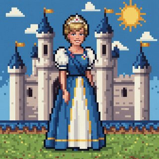 8-bit pixel art &mdash; Princess Dianna