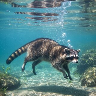 underwater &mdash; Raccoon