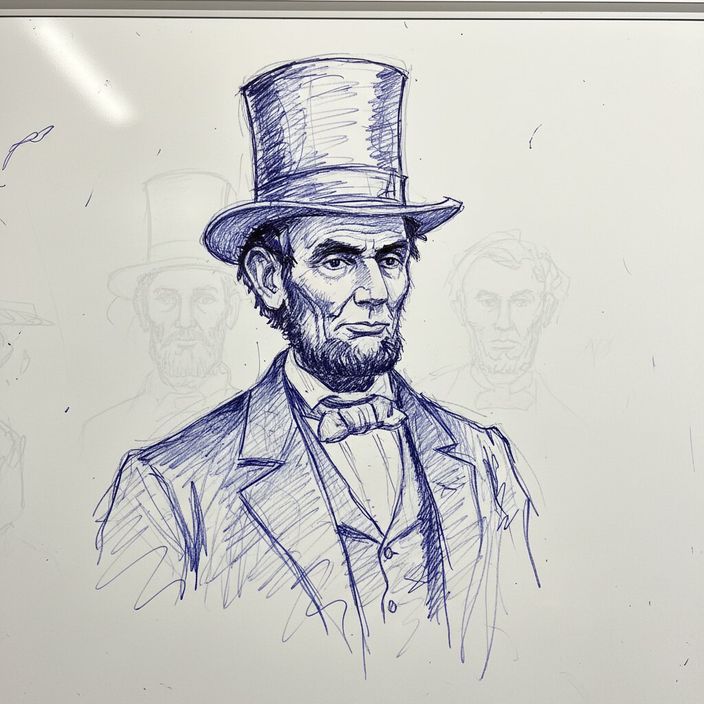 whiteboard &mdash; The Ghost of Abraham Lincoln &mdash; generated image